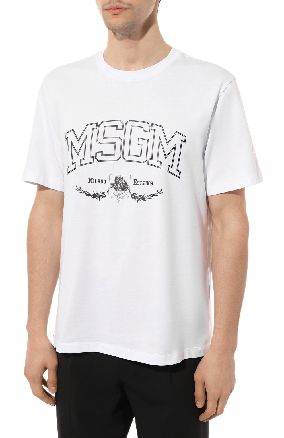 Хлопковая футболка MSGM  3540MM104/237798 Фото 3