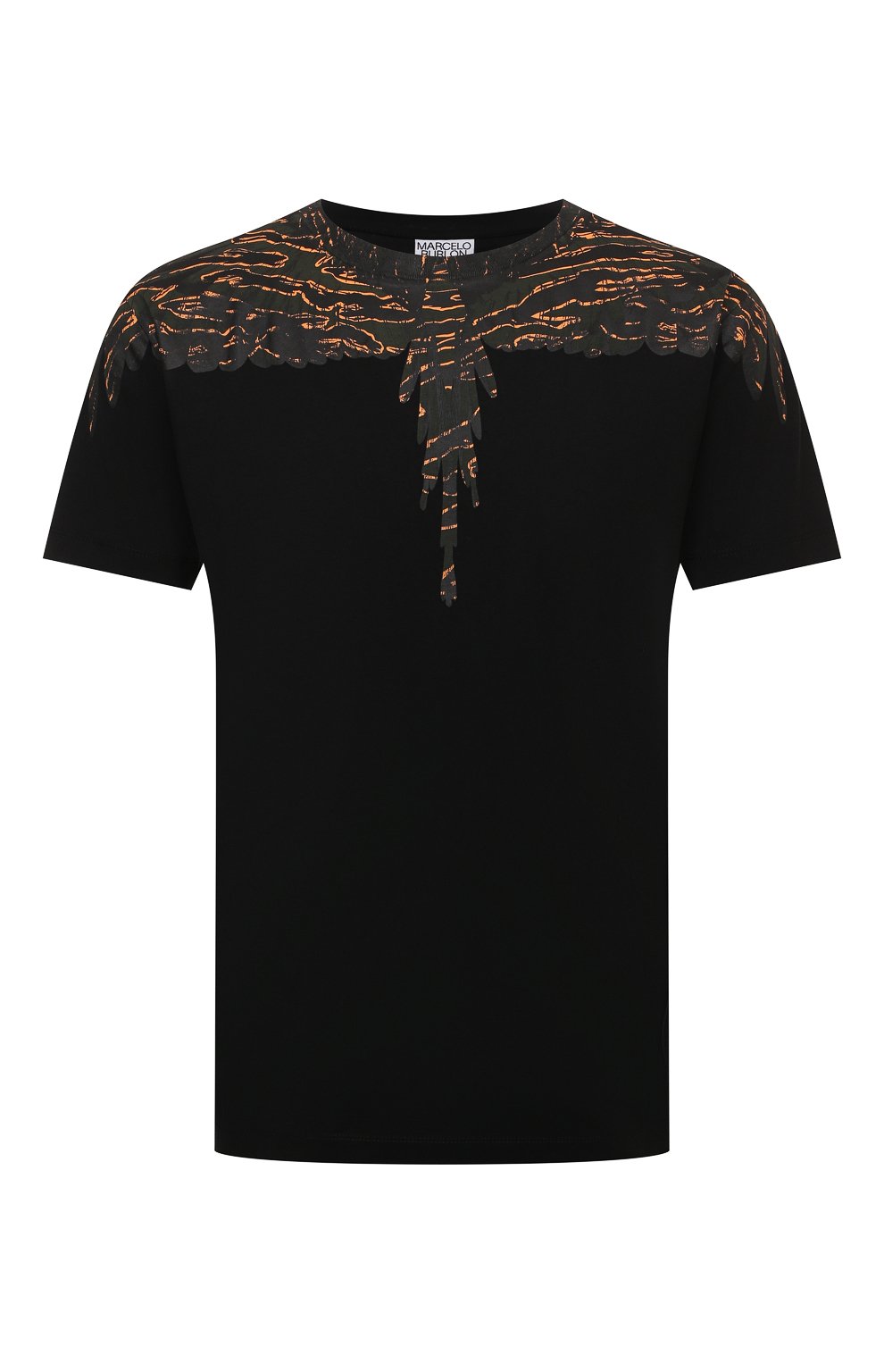 Мужская черная хлопковая футболка MARCELO BURLON купить в интернет ...