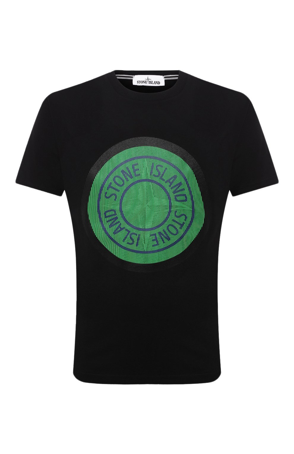 Мужская черная хлопковая футболка STONE ISLAND купить в интернет ...