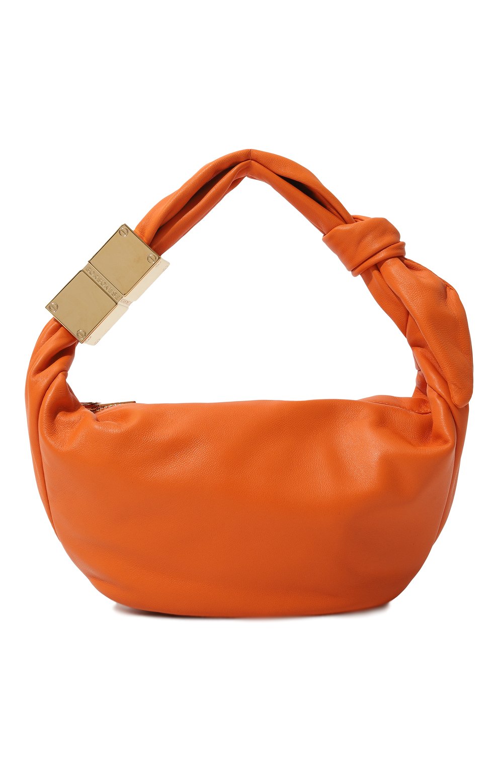 Женский сумка domino hobo mini BORBONESE оранжевого цвета, арт. 924027 | Фото 6 (Сумки-технические: Сумки-шопперы; Материал: Натуральная кожа)