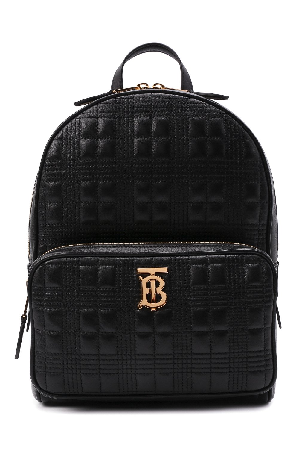 Женский рюкзак tb BURBERRY черного цвета, арт. 8019601 | Фото 1 (Размер: medium; Материал: Натуральная кожа; Статус пр оверки: Проверено, Проверена категория; Стили: Кэжуэл)