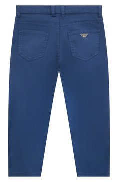 Детские джинсы EMPORIO ARMANI синего цвета, арт. 3L4J79/4N6BZ | Фото 2 (Детали: Однотонный; Материал сплава: Проставлено; Нос: Не проставлено; Материал внешний: Хлопок; Ростовка одежда: 10 - 11 лет | 140 - 146см, 13 - 15 лет | 158 см, 16 лет | 164 см, 4 года | 104 см, 5 лет | 110 см, 6 лет | 116 см, 7 лет | 122 см, 8 лет | 128 см)