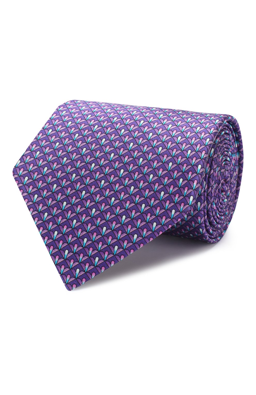 Мужской комплект из галстука и платка LANVIN фиолетового цвета, арт. 4250/TIE SET | Фото 1 (Материал: Текстиль, Шелк)