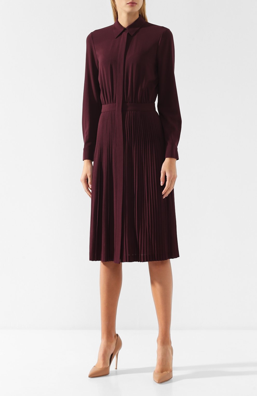 Шерстяное платье с отложным воротником Loro Piana  FAI2003 Фото 3