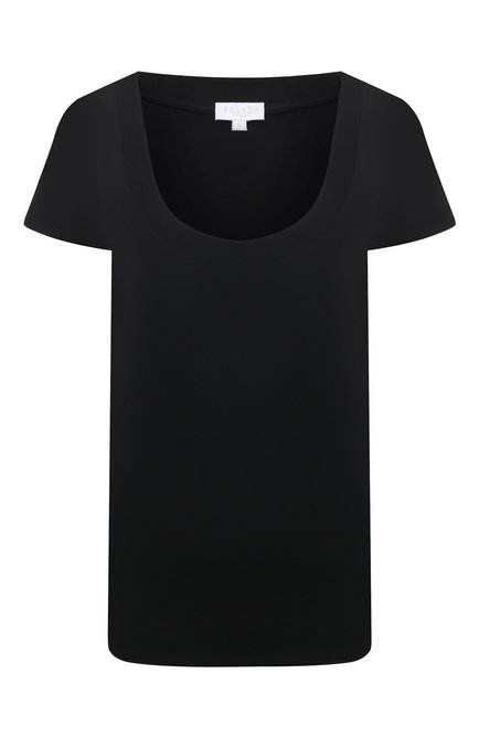 Женская хлопковая футболка ESCADA SPORT черного цвета, арт. 5037263 | Фото 1 (Материал внешний: Хлопок; Материал сплава: Проставлено; Рукава: Короткие; Длина (для топов): Стандартные; Драгоценные к амни: Проставлено)