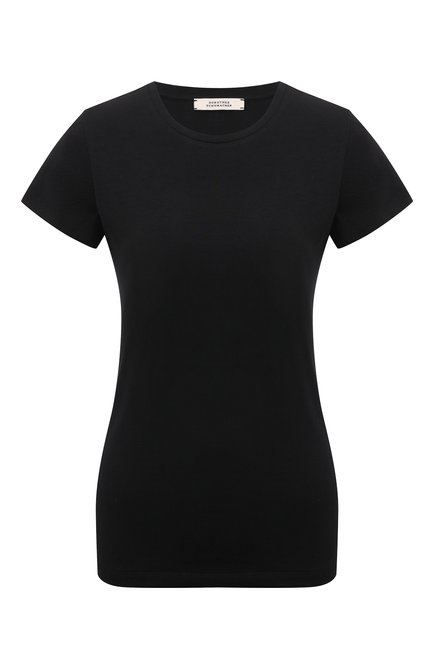 Женская хлопковая футболка DOROTHEE SCHUMACHER черного цвета по цене 14950 руб., арт. 028304 | Фото 1
