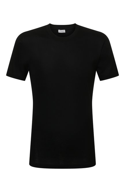 Мужская хлопковая футболка ZIMMERLI черного цвета по цене 7195 руб., арт. 222-1473 | Фото 1
