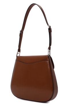 Женская сумка cleo PRADA коричневого цвета, арт. 1BD316-ZO6-F02TX-HOO | Фото 4 (Сумки-технические: Сумки через плечо; Размер: medium; Материал: Натуральная кожа; Ремень/цепочка: На ремешке)