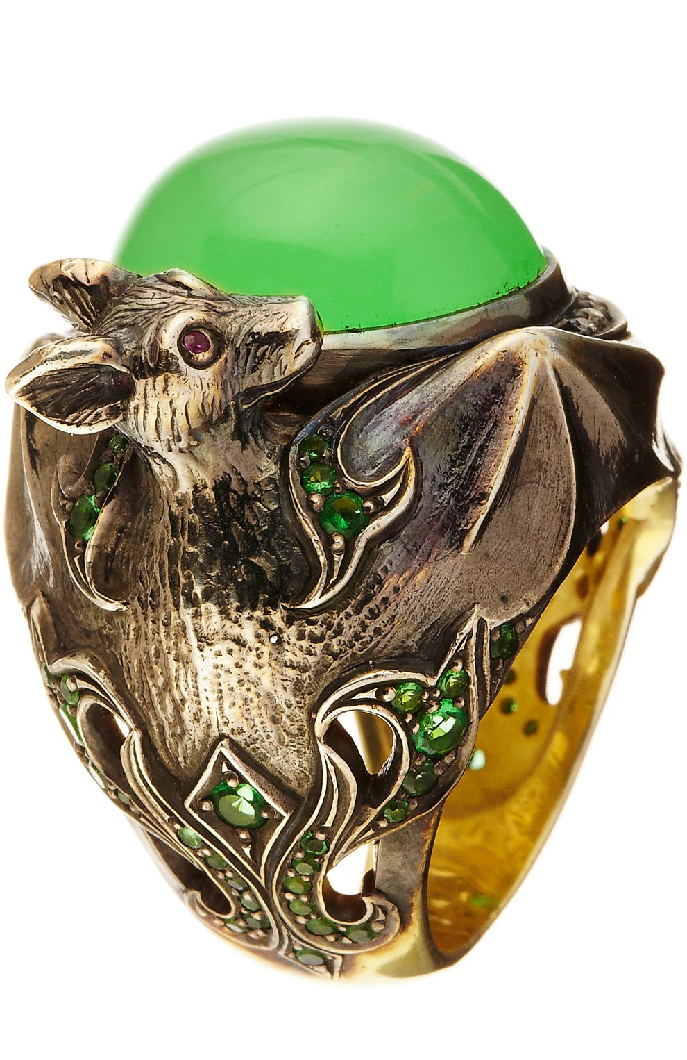 Женское кольцо rat year QUEENSBEE золотого цвета, арт. 102174 | Фото 1 (Материал: Серебро; Статус проверки: Проверена категория)