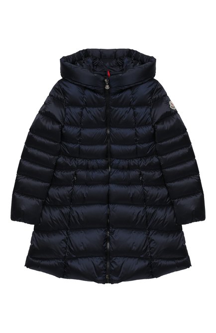 Детское пуховое пальто с капюшоном MONCLER ENFANT синего цвета по цене 59950 руб., арт. D2-954-49929-05-549TA/4-6A | Фото 1