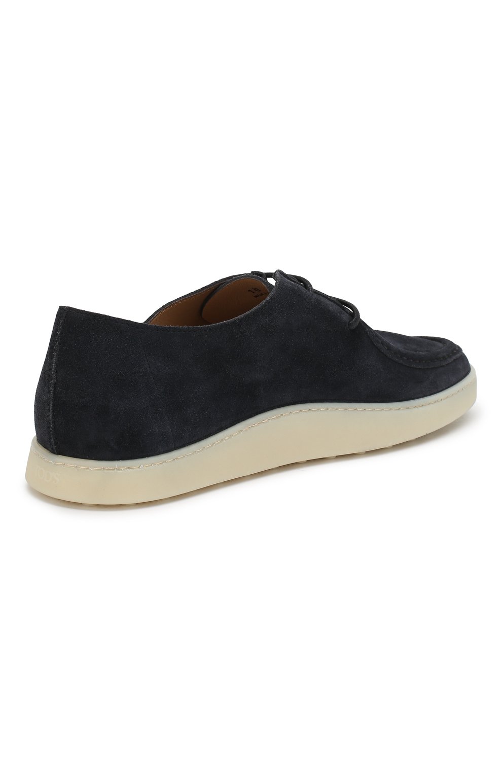 Мужские замшевые ботинки TOD’S темно-синего цвета, арт. XXM52B0CM10RE0 | Фото 4 (Мужское Кросс-КТ: Ботинки-обувь, Дезерты-обувь; Материал внутренний: Натуральная кожа; Материал утеплителя: Без утеплителя; Подошва: Плоская; Материал внешний: Замша; Статус проверки: Проверена категория; Длина стельки: 29, 29,4, 29,8, 30,3, 30,7, 24,8, 25,7, 26,1, 26,5, 26,9, 27,4, 27,8, 28,2, 28,6, 25,2)