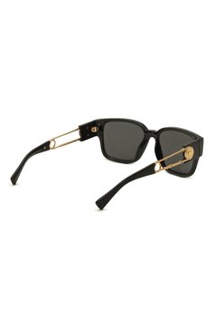 Женские солнцезащитные очки VERSACE черного цвета, арт. 4412-GB1/87 | Фото 4 (Тип очков: С/з; Очки форма: Квадратные; Оптика Гендер: оптика-женское)
