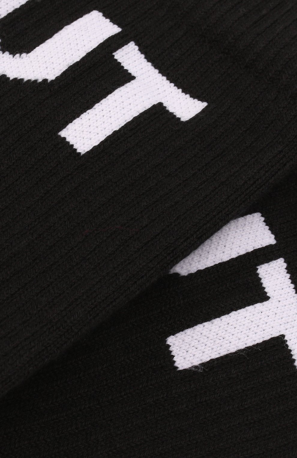 Мужские хлопковые носки VETEMENTS черного цвета, арт. UE52S0400B 3006/M | Фото 2 (Кросс-КТ: бельё; Материал внешний: Хлопок)