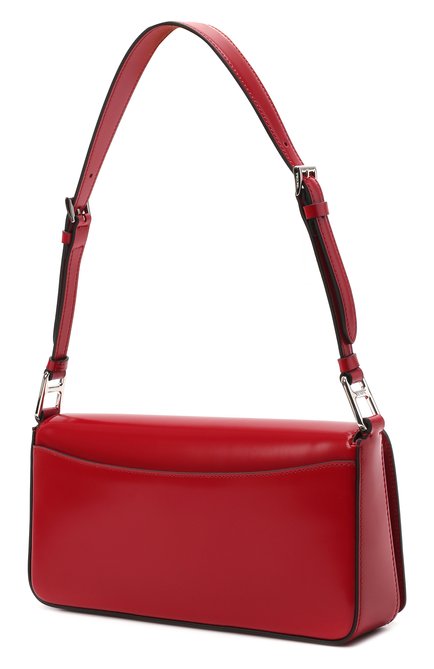 Женская сумка femme PRADA красного цвета, арт. 1BD323-ZO6-F02SB-HOO | Фото 2 (Ремень/цепочка: На ремешке; Размер: medium; Материал: Натуральная кожа; Сумки-технические: Сумки через плечо)