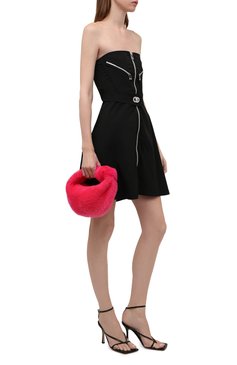 Женская сумка jodie mini BOTTEGA VENETA розового цвета, арт. 680697/V1C20 | Фото 3 (Материал: Натуральный мех; Сумки-технические: Сумки top-handle; Размер: mini)