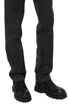Мужские кожаные сапоги MATTIA CAPEZZANI черного цвета, арт. M2353/BANDALER0 | Фото 3 (Материал утеплителя: Натуральный мех; Материал сплава: Проставлено; Подошва: Массивная; Драгоценные камни: Проставлено;  Мужское Кросс-КТ: Сапоги-обувь)