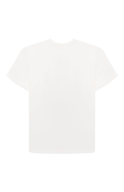 Детская хлопковая футболка STELLA MCCARTNEY белого цвета, арт. TU8A41 | Фото 2 (Драгоценные камни: Проставлено; Рукава: Короткие; Материал сплава: Проставлено; Материал внешний: Хлопок)