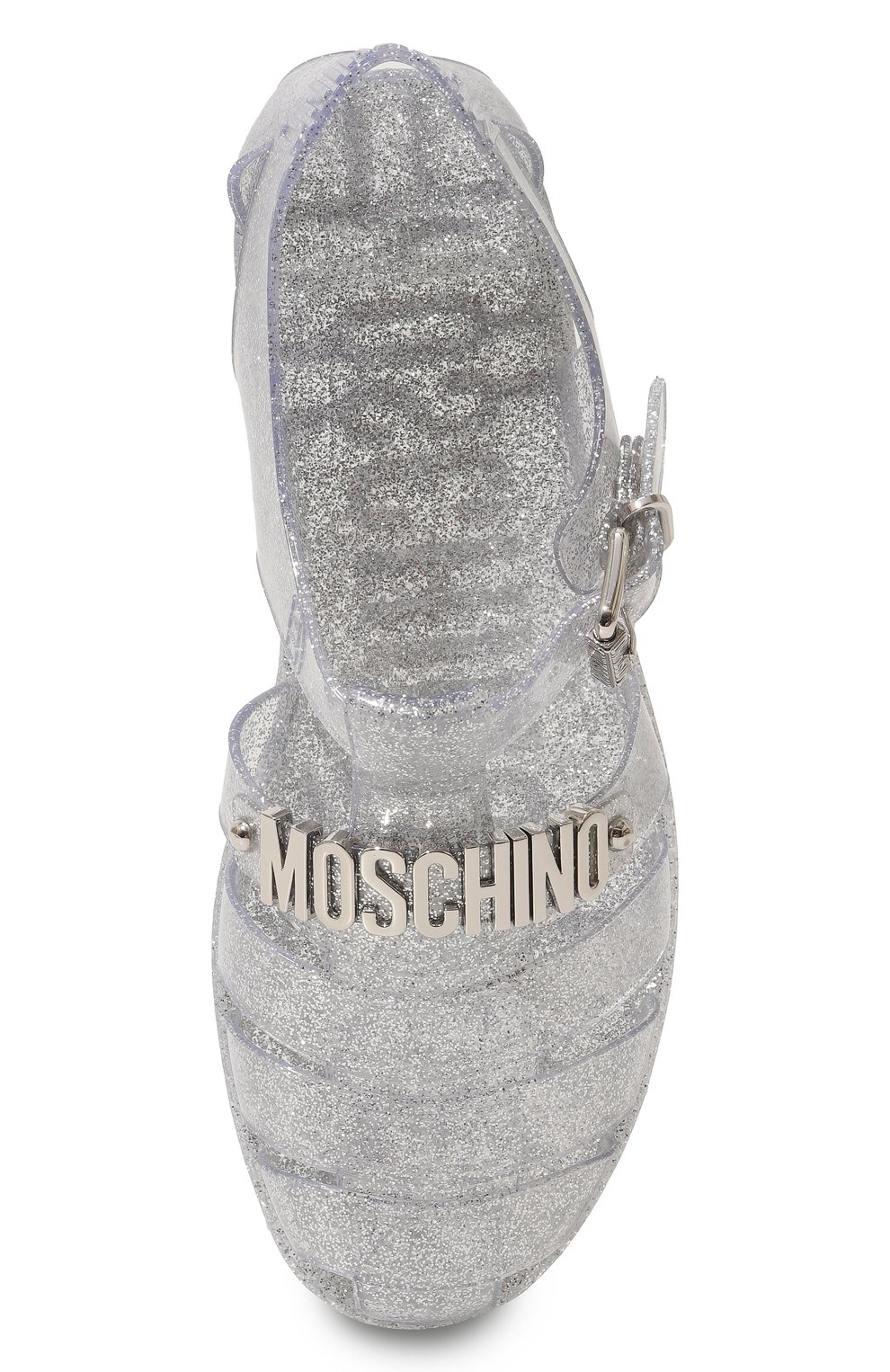 Сандалии Jelly Group Moschino MA16501G1G/M24, цвет серебряный, размер 38 MA16501G1G/M24 - фото 6