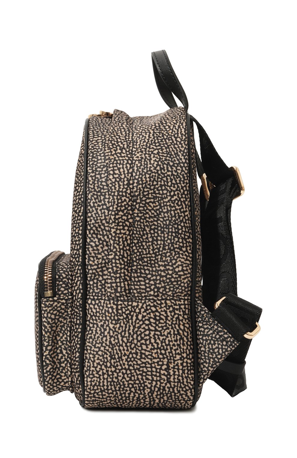 Женский рюкзак portrait small BORBONESE темно-бежевого цвета, арт. 933027 | Фото 4 (Размер: mini; Ремень/цепочка: На ремешке; Материал: Текстиль; Стили: Кэжуэл)