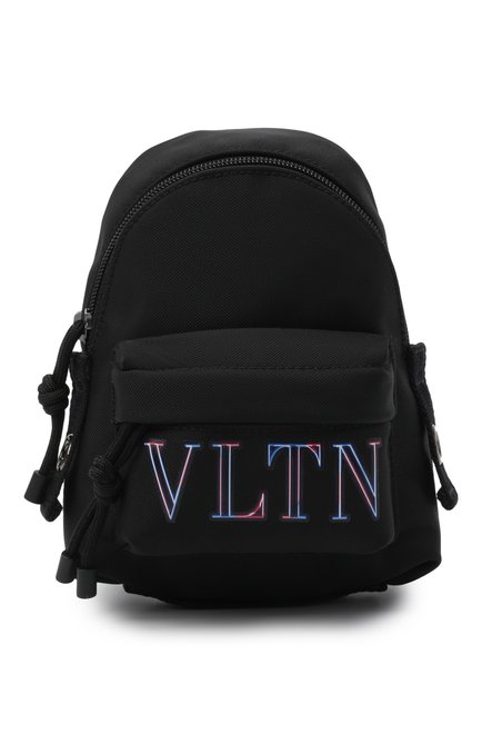 Мужская текстильная сумка neon vltn VALENTINO черного цвета, арт. XY2B0A11/ITA | Фото 1 (Размер: mini; Ремень/цепочка: На ремешке; Материал: Текстиль)