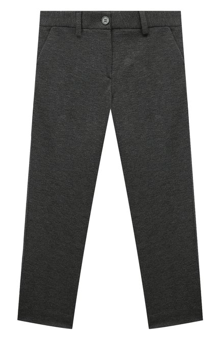 Детские брюки из вискозы DAL LAGO серого цвета, арт. R210/8111/4-6 | Фото 1 (Материал внешний: Вискоза; Стили: Классический; Ростовка одежда: 6 лет | 116 см)