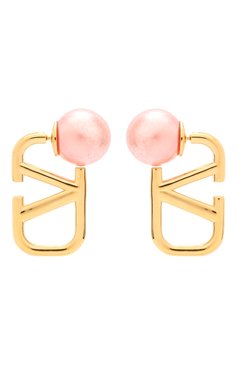 Женские серьги  VALENTINO светло-розового цвета, арт. VW0J0H22/DHC | Фото 1 (Материал: Металл)