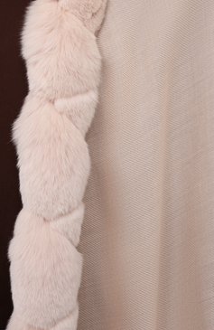 Женская кашемировая шаль с мехом шиншиллы LORO PIANA розового цвета, арт. FAI8699 | Фото 5 (Материал: Текстиль, Кашемир, Шерсть, Шелк; Материал сплава: Проставлено; Нос: Не проставлено)