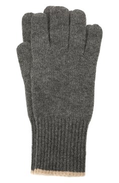Мужские кашемировые перчатки BRUNELLO CUCINELLI серого цвета, арт. M2293118 | Фото 1 (Материал: Текстиль, Кашемир, Шерсть; Кросс-КТ: Трикотаж)
