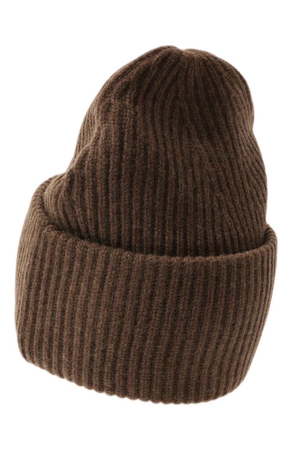 Женская шапка из шерсти и кашемира ADDICTED коричневого цвета, арт. MK924 | Фото 3 (Материал: Текстиль, Шерсть)