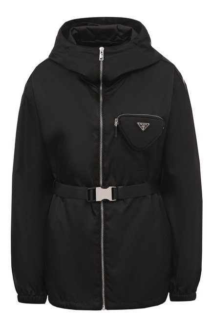 Мужского куртка PRADA черного цвета, арт. 291964-1WQ8-F0002-212 | Фото 1 (Длина (верхняя одежда): Ко�роткие; Материал внешний: Синтетический материал; Рукава: Длинные)