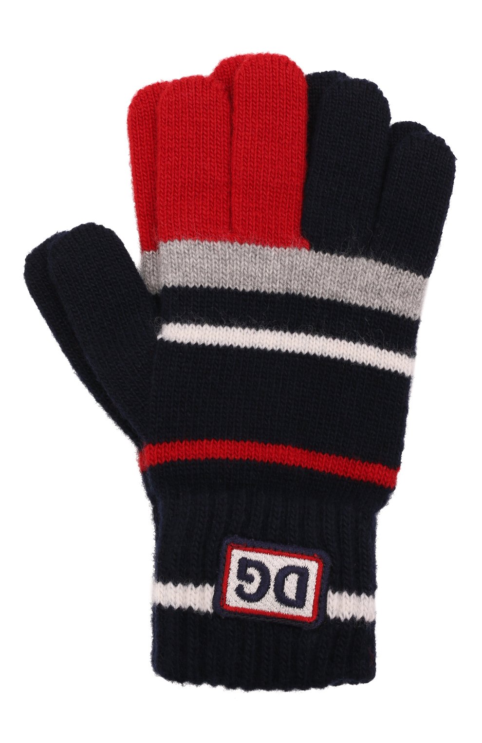 Детские шерстяные перчатки DOLCE & GABBANA разноцветного цвета, арт. LBKA66/JBVE4 | Фото 1 (Материал: Текстиль, Шерсть; Материал сплава: Проставлено; Нос: Не проставлено)