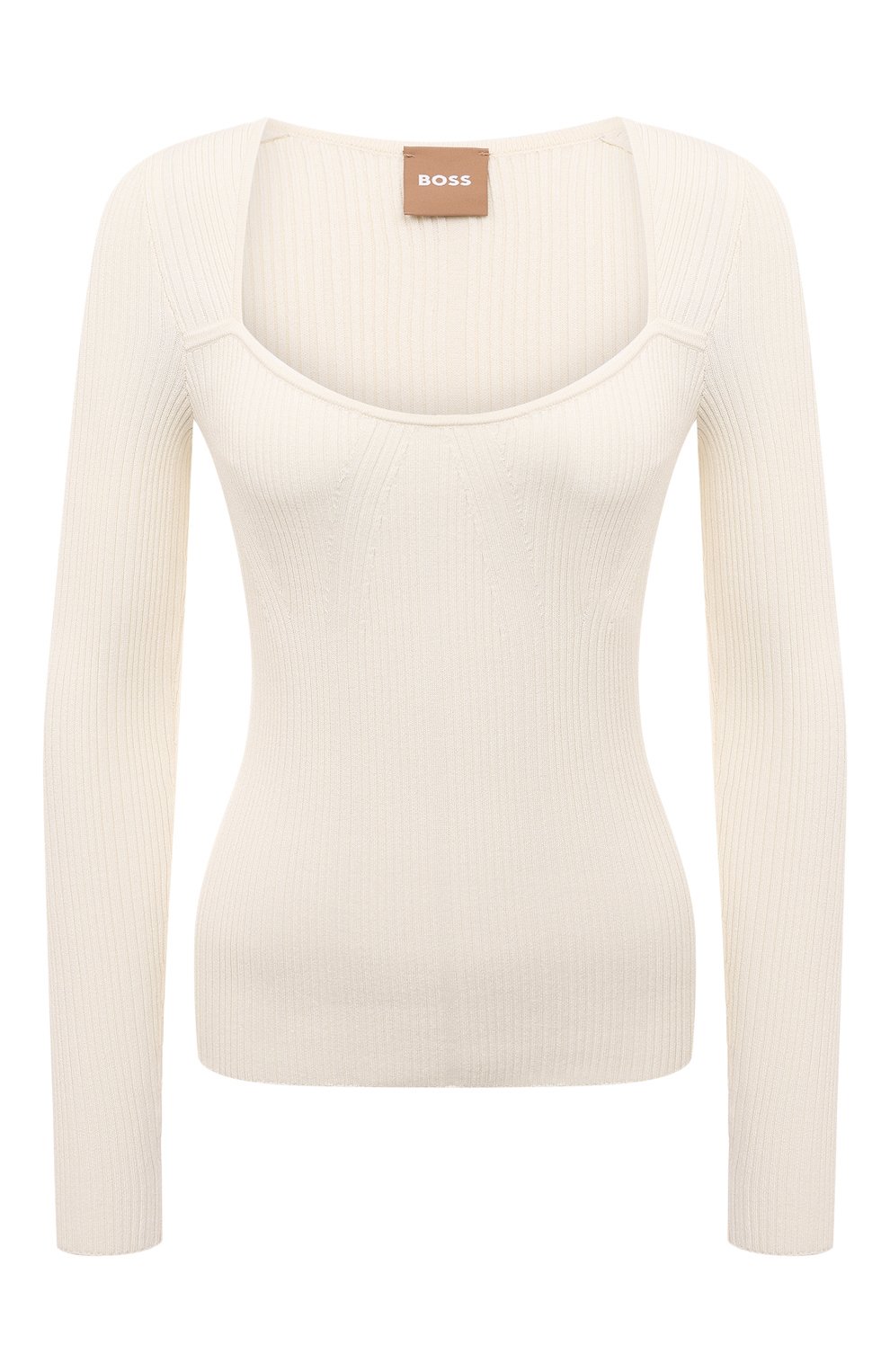 Пуловер из вискозы BOSS 50486103, цвет белый, размер 50 - фото 1