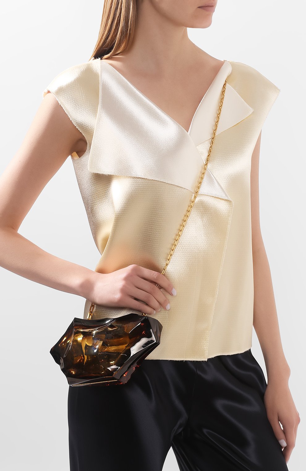 Женский коричневый клатч BOTTEGA VENETA купить в интернет-магазине ЦУМ ...