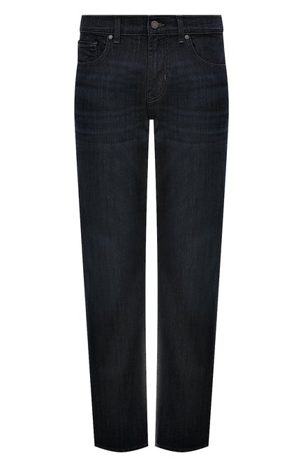 Мужские джинсы 7 FOR ALL MANKIND темно-синего цвета, арт. JSMY83L0PR | Фото 1 (Материал сплава: Проставлено; Длина (брюки, джинсы): Стандартные; Материал внешний: Хлопок; Драгоценные камни: Проставлено)
