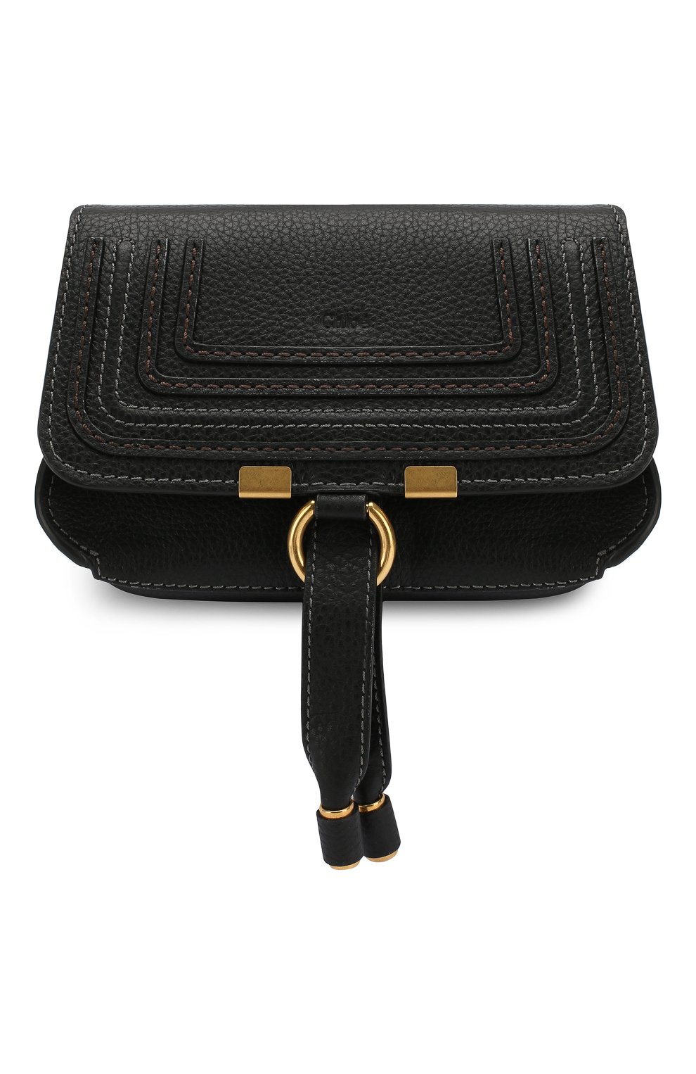 Женская поясная сумка marcie CHLOÉ черного цвета, арт. CHC19AS179161 | Фото 1 (Материал: Натуральная кожа; Стили: Классический; Размер: mini; Ремень/цепочка: На ремешке)