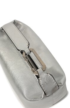 Женская сумка moonbag small EERA серебряного цвета, арт. MBLASV | Фото 3 (Сумки-технические: Сумки top-handle; Материал: Натуральная кожа; Размер: small)