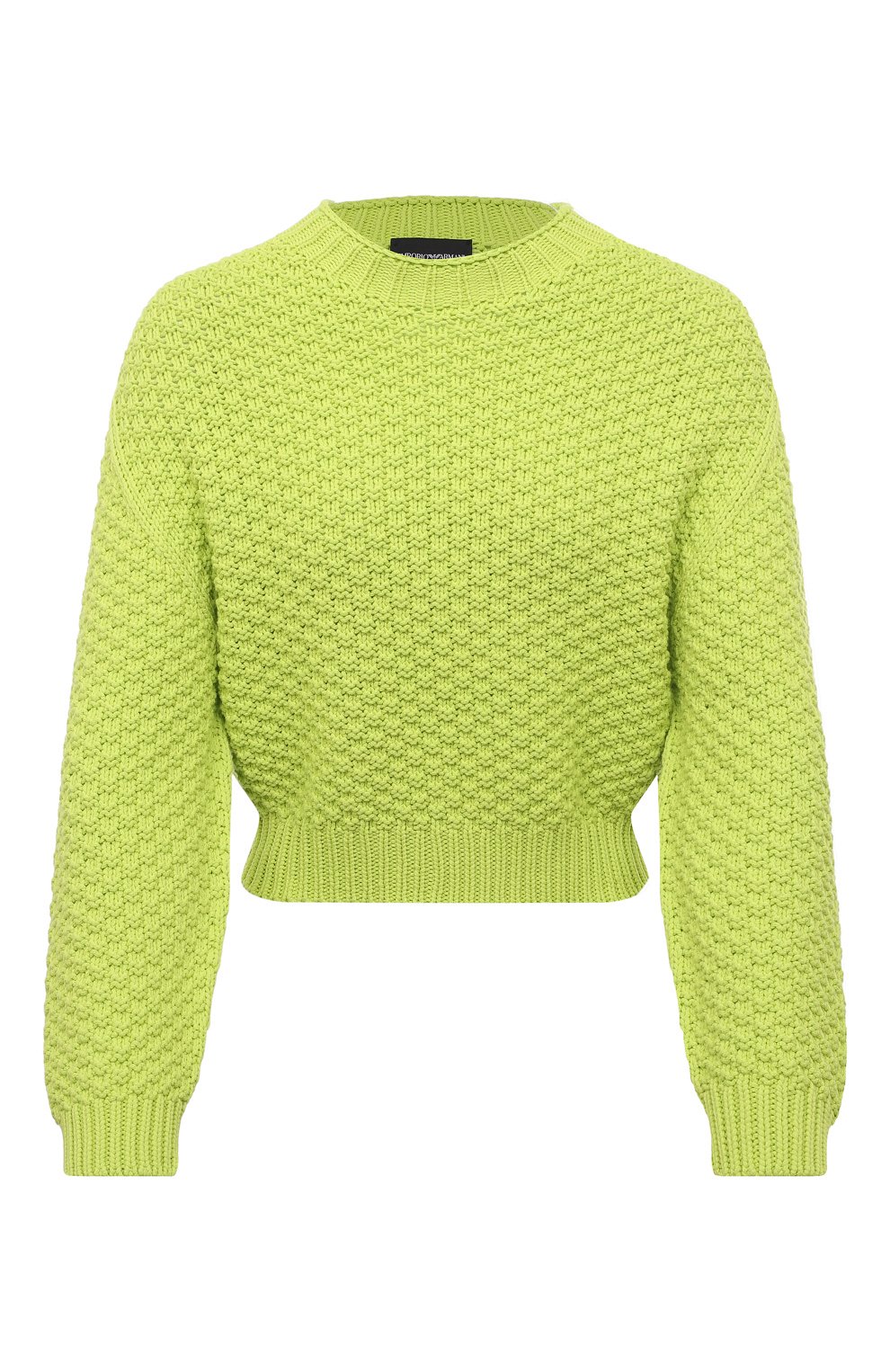 Хлопковый свитер Emporio Armani 3R2MW6/2M14Z, цвет зелёный, размер 44