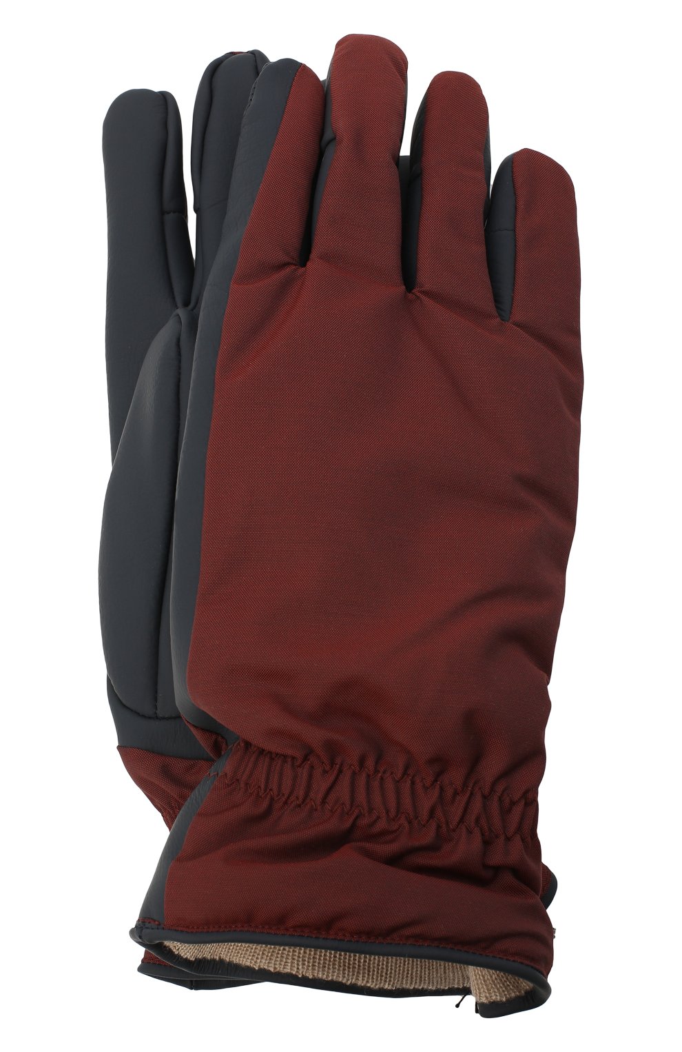 Мужские утепленные перчатки LORO PIANA бордового цвета, арт. FAI9728 | Фото 1 (Материал: Натуральная кожа; Региональные ограничения белый список (Axapta Mercury): RU; Кросс-КТ: Пуховик)