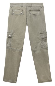 Детские хлопковые брюки-карго BRUNELLO CUCINELLI хаки цвета, арт. B289LP102C | Фото 2 (Случай: Повседневный; Материал внешний: Хлопок)