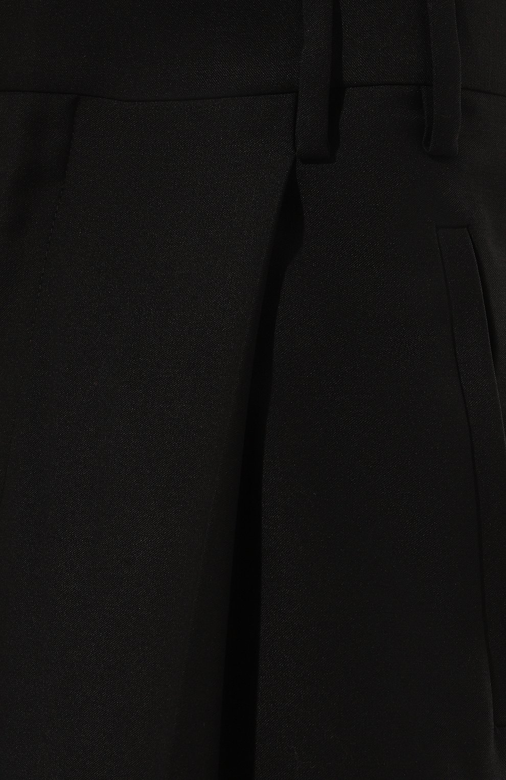 Женские шерстяные брюки GOOROO черного цвета, арт. P132-3000-900-S23 | Фото 5 (Силуэт Ж (брюки и джинсы): Широкие; Материал внешний: Шерсть; Длина (брюки, джинсы): Стандартные; Женское Кросс-КТ: Брюки-одежда; Материал сплава: Проставлено; Драгоценные камни: Проставлено; Материал подклада: Вискоза; Стили: Кэжуэл)