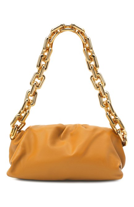 Женская сумка chain pouch BOTTEGA VENETA желтого цвета, арт. 620230/VCP40 | Фото 1 (Материал: Натуральная кожа; Сумки-технические: Сумки top-handle; Размер: medium; Региональные ограничения белый список (Axapta Mercury): RU)