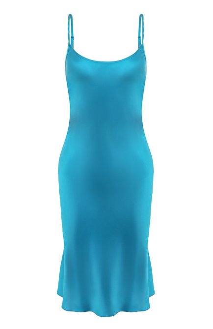 Женская шелковая сорочка LUNA DI SETA голубого цвета, арт. VLST08015 | Фото 1 (Материал сплава: Проставлено; Материал внешний: Шелк; Нос: Не проставлено)