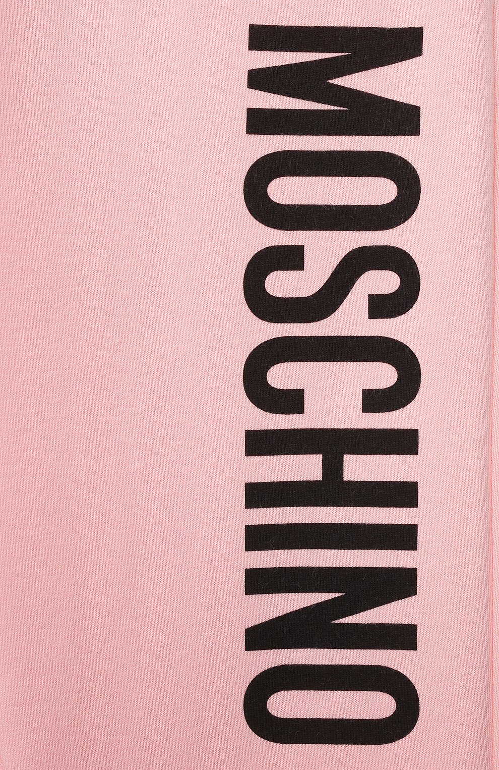 Мужского хлопковые джоггеры MOSCHINO розового цвета, арт. HPP02Y/LDA26/4A-8A | Фото 3 (Девочки Кросс-КТ: Брюки-одежда, Джоггеры-одежда; Региональные ограничения белый список (Axapta Mercury): Не проставлено; Нос: Не проставлено; Ростовка одежда: 4 года | 104 см, 5 лет | 110 см, 6 лет | 116 см, 8 лет | 128 см)