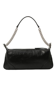 Женская сумка samira BY FAR черного цвета, арт. 22CRIRASBLCREMED | Фото 6 (Сумки-технические: Сумки top-handle; Размер: medium; Материал: Натуральная кожа)