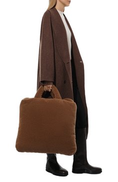 Женский сумка-шопер KASSL EDITIONS коричневого цвета, арт. H0L21B03310012 | Фото 3 (Сумки-технические: Сумки-шопперы; Материал: Текстиль; Размер: large)