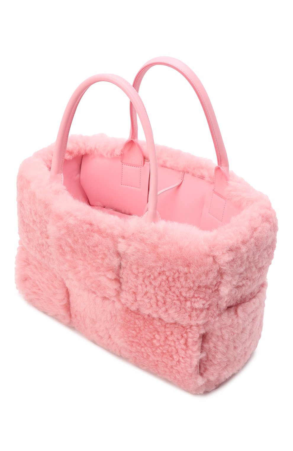 Женский сумка-тоут arco small BOTTEGA VENETA розового цвета, арт. 652867/V13F1 | Фото 5 (Материал: Натуральный мех; Сумки-технические: Сумки-шопперы; Размер: small)