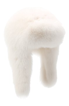 Женская шапка-ушанка риана из меха лесы FURLAND белого цвета, арт. 0148409010015600839 | Фото 1 (Материал: Натуральный мех)