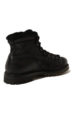 Мужские кожаные ботинки PREMIATA черного цвета, арт. 339P/VINZ+F0D.M0NT0NE | Фото 5 (Материал внешний: Кожа; Материал утеплителя: Натуральный мех; Мужское Кросс-КТ: Ботинки-обувь)