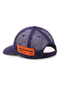 Женская хлопковая бейсболка HERON PRESTON фиолетового цвета, арт. HWLB004R21FAB0013535 | Фото 2 (Материал: Текстиль, Хлопок)