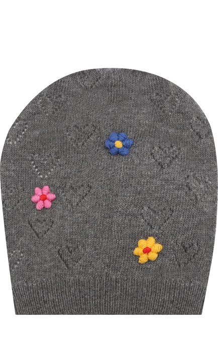 Детского шапка фактурной вязки DOLCE & GABBANA серого цвета, арт. LBKH00/JAMEX | Фото 2 (Статус проверки: Проверена категория, Требуются правки)